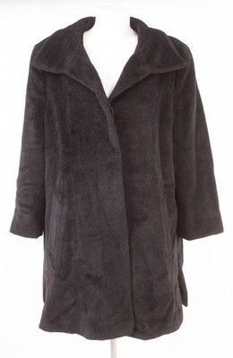 Gil Bret Mantel Wollmantel Damen Gr. 42 Schwarz Alpaka Wolle L.E. Edition