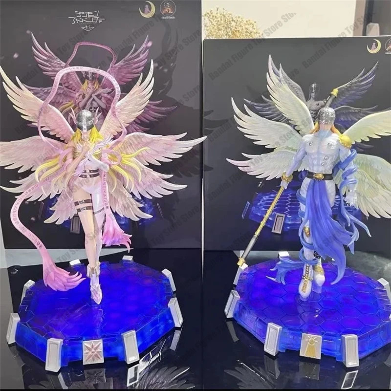 Figuras de aventura Digimon de 28 cm Angewomon Angemon modelo de PVC juguete coleccionable