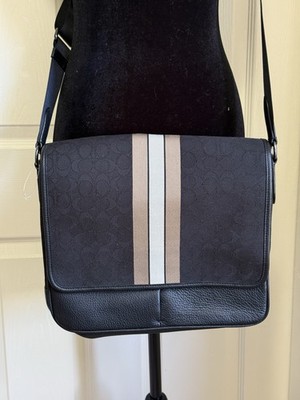 NWOT Coach Thompson Small Map Bag | Signature Jacquard With Stripe
