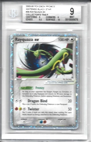 Pokemon Rayquaza 039 EX Collector's Tin Nintendo Black Star Promo Holo BGS 9