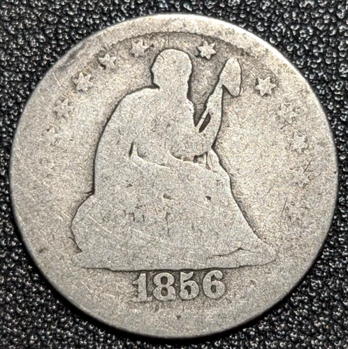 1856 Liberty Seated Silver Quarter - Grades AG-G - Free Shipping!