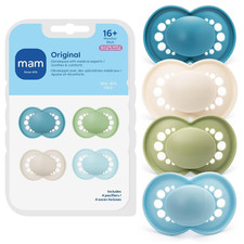 Original Matte Baby Pacifiers 16 Months, Binky for Newborn Babies, Bpa-Free Ski