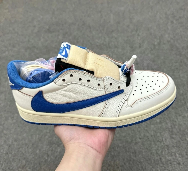 Fragment Design x Travis Scott x Air Jordan 1 Retro OG SP Low Sail
