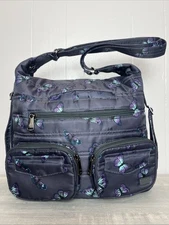 Lug Zipliner 2 Butterfly Gray 3 Way Convertible Bag Backpack NWOT