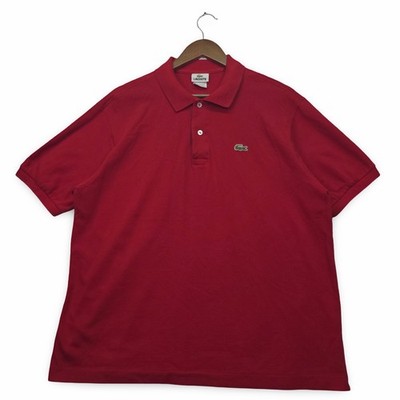 Lacoste Classic Pique Polo Shirt Mens Size 7 XXL Red Short Sleeve Devanlay Prep