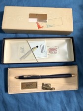 Cross 2502 Classic Black Century Ball Point Pen Matte Finish Gold Trim Vintage