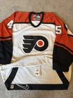 Game Worn Kavanagh Preseason Philadelphia Flyers NHL Hockey Jersey White 54