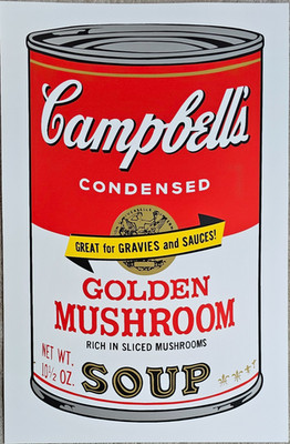 ANDY WARHOL CAMPBELL'S GOLDEN MUSHROOM SOUP II Can SUNDAY B MORNING */1500 art