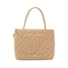 Chanel Tote Bag Beige Leather #RCB9685