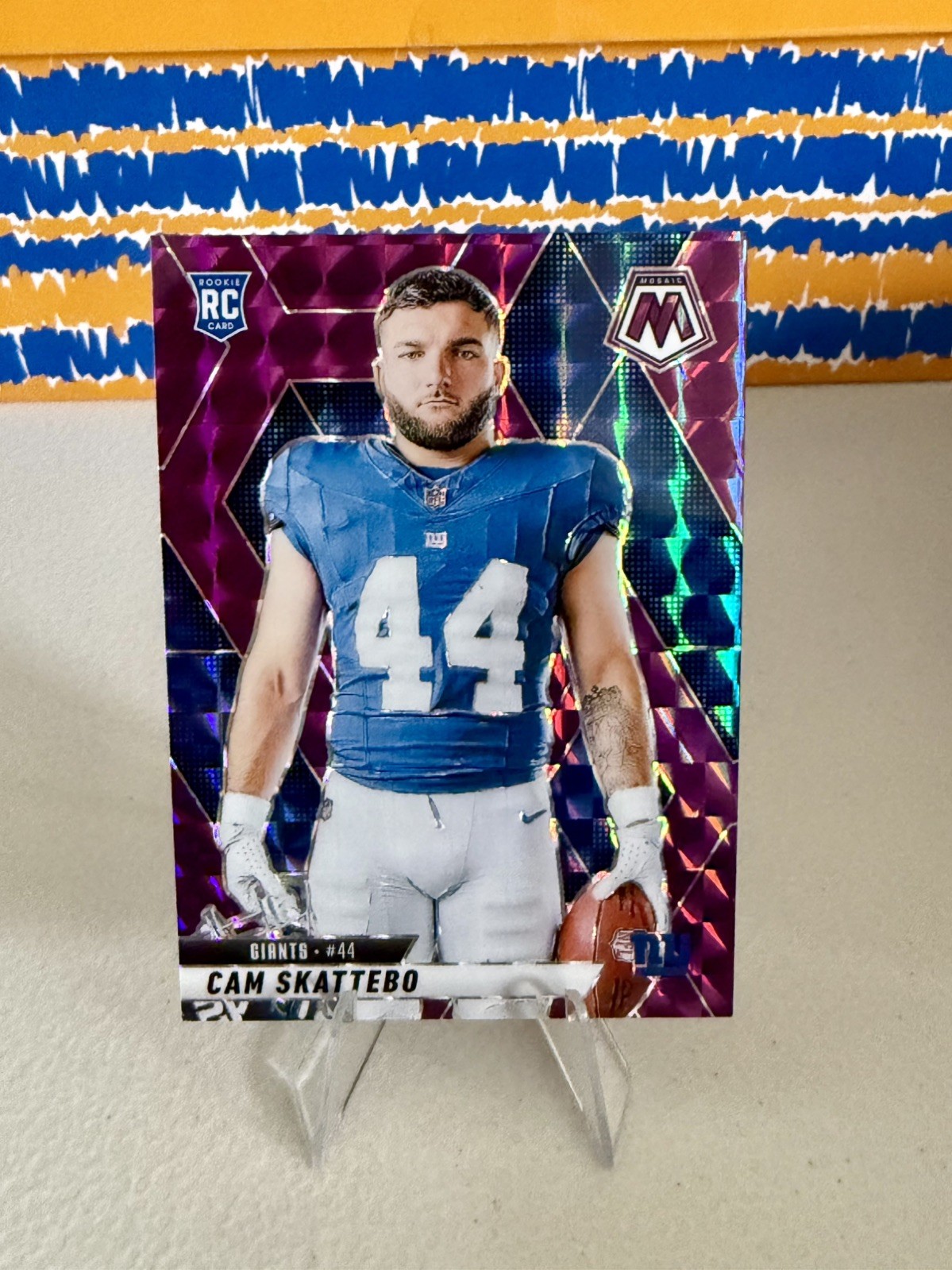 Cam Skattebo 2025 Mosaic Rookie Variation Purple Mosaic /49 RC #271 