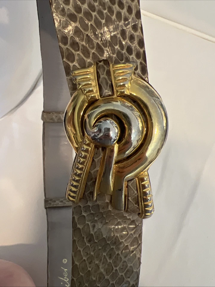 Cinturón de piel de serpiente coleccionable vintage “Judith Leiber” Foto 3 de 4