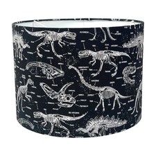 Lampshade Black Glow Dark Dinosaur Cotton Drum Light Shade