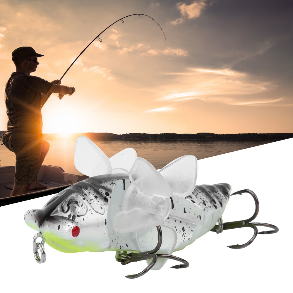 Hard Fish Lure Cicada Shape Fishing Bait With Rotating Spins Propeller Tr