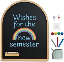 Curved Blaboard, 16.3  x20.4  , Magnetic Chalkboard, Holiday , Pine