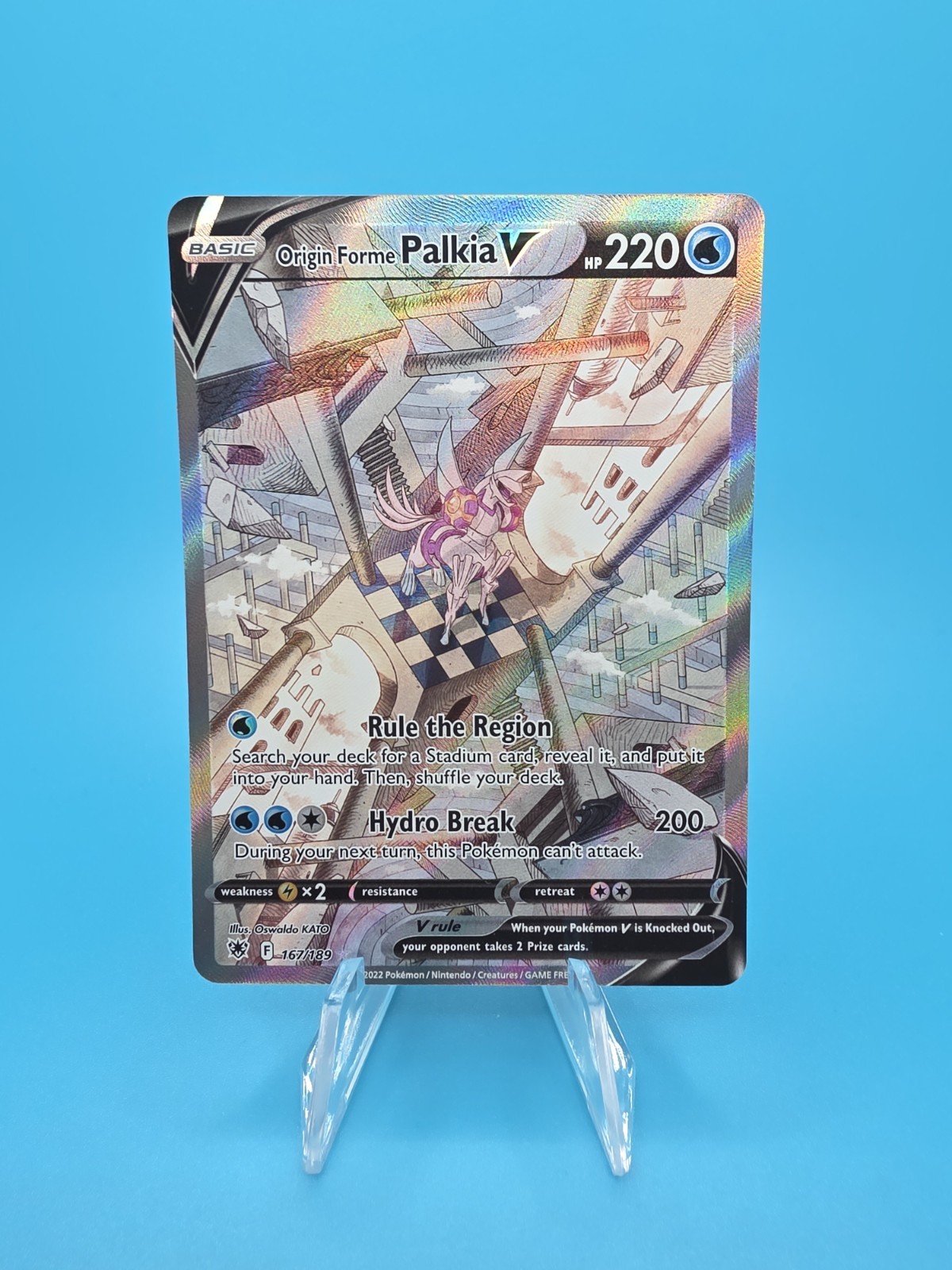 Origin Forme Palkia V (Alternate Full Art) 167/189 Swsh10: Astral Radiance Holo