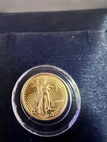 American Eagle $5 Gold Coin 1/10 oz Gold 2000 U.S. Mint in Display Case
