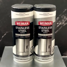 NEW Weiman Stainless Steel Cleaning Wipes 30 Count (Pack of 2) kitchen & bath