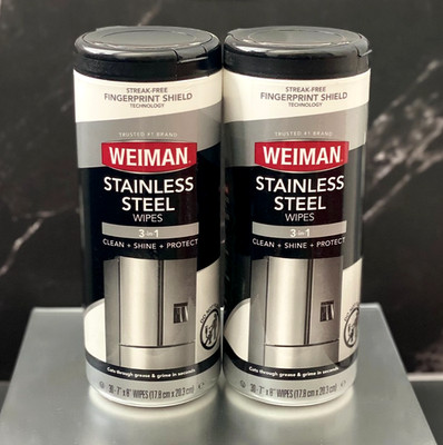 NEW Weiman Stainless Steel Cleaning Wipes 30 Count (Pack of 2) kitchen & bath