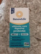 RenewLife Ultimate Care Digestive Probiotic 100 Billion CFU 30 CAPS EXP:01/2026