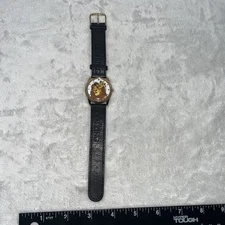 Disney Lion King Timex Watch Vintage Leather Mufasa Simba Stainless Steel Works 