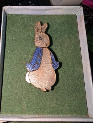 Vintage klassische Beatrix Potter Peter Rabbit Sammlerstück Brosche Abzeichen