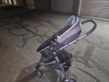  Evenflo Pivot Vizor Modular Travel System stroller, likely in a "Casual Gray" 