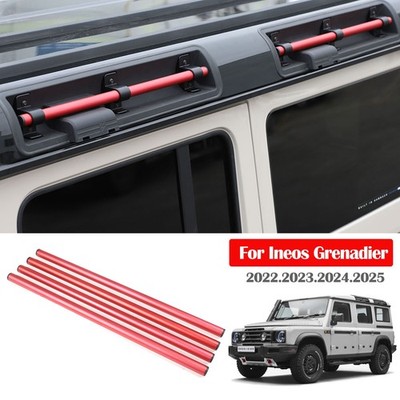 Aluminum Car Roof Luggage Grab Rails Tube Trim For Ineos Grenadier 2024-2026 4PC