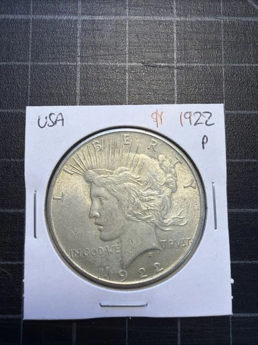 USA Silver Peace Dollar 1922 P Unc