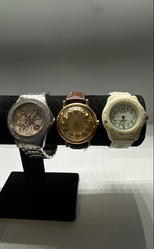 Women's Guess Assorted Stainless Steel Up to 39mm Watch 3pcs. 205.33g