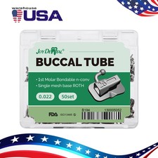 Dental Orthodontic Buccal Tube 50Sets 1st Molar Bondable Non-Conv Roth.022 Mesh