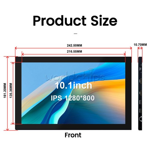 10.1'' LCD module 1280*800 IPS Display Capacitive Touch Screen For Raspberry pi - Picture 5 of 19