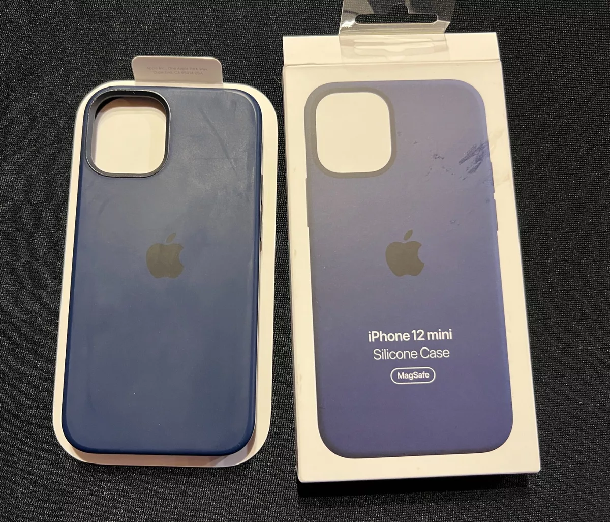 Genuine Apple iPhone 12 Mini Silicone Case with Magsafe Deep Navy