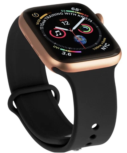 NEXT - Sportarmband Uhrenarmband für Apple Watch® 42mm und 44mm - Schwarz - Bild 1 von 6