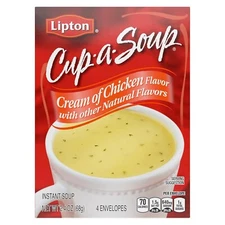 SOUP SECRETS Lipton Instant Soup Cream of Chicken 4 Count For a Warm Cup of Soup