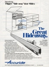 ACCURIDE #C1313-14" RETRACTING DOOR SLIDES, HEAVY DUTY,3/4-EXTENSION, ZINC-PLATE
