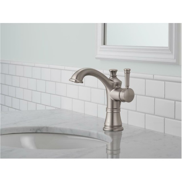 Delta Valdosta Centerset Single Handle Bathroom Faucet Brushed Nickel