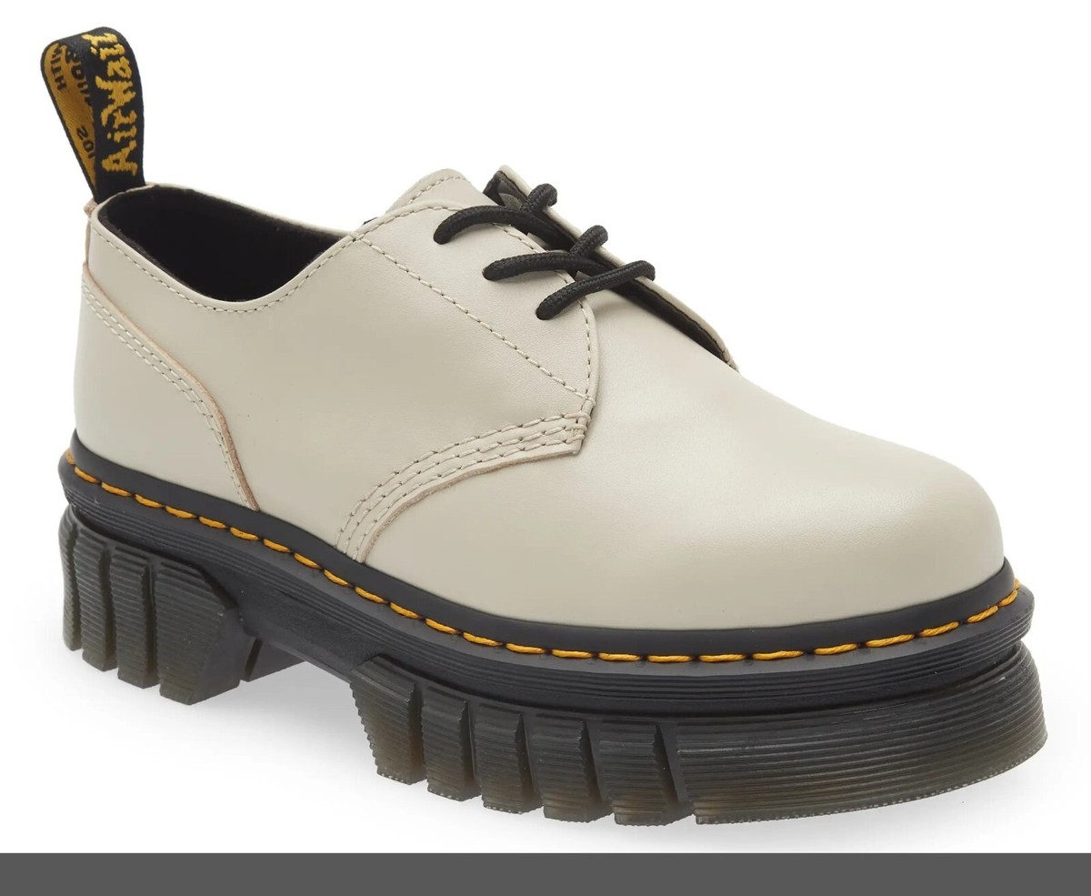 Dr. Martens Womens Audrick 3-Eye Leather Platform Shoes