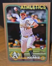 2024 Topps Update Brett Harris Rookie Card Gold Parallel RC #US199 SP /2024