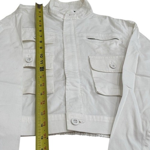 Veste d'été utilitaire courte blanche étiquette noire Ralph Lauren vintage Y2K taille 6 - Photo 12/12