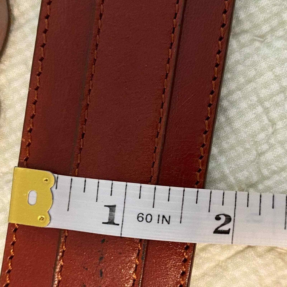 Calvin Klein Genuine Leather wide Belt Oxblood Silver Ring 