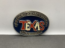 Texas Sesquicentennial Celebration Belt Buckle 1836-1986 Fast Free Shipping