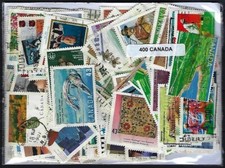 Canada 400 timbres différents oblitérés