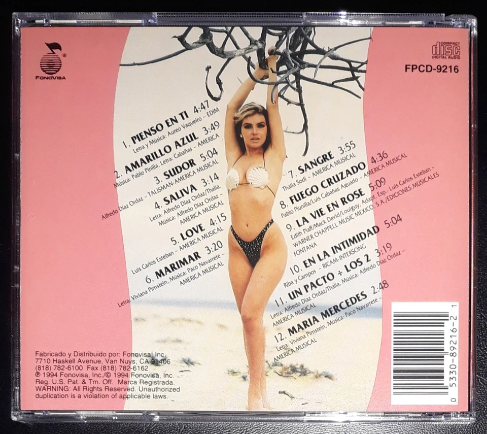 Thalia Los Deseos de Thalia Very Good Used Spanish 1994 Sudor Saliva Sangre Foto 2 de 3