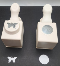  2 Martha Stewart Scrapbook / Cards Paper Shape Punches 1in Circle  Butterfly