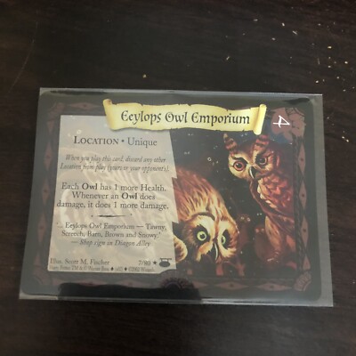 Harry Potter Diagon Alley CCG Card Eeylops Owl Emporium 7/80
