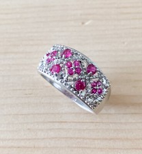 0.58ctw Genuine Pink Topaz Stone Sterling Silver Ring 7 New