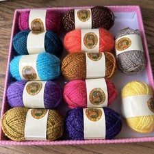 12 Mini Skeins Lion Brand Yarn Lot