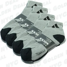 NEW Adi 12 Pairs Sport Ankle/Quarter Crew Mens Socks Cotton low cut Size 10-13