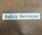 Vintage Double Sided Porcelain Sign. Safety Services
