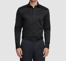  59 Van Heusen Men's Regular-Fit Black Ultraflex Dress Shirt Size 15-15.5 32/33